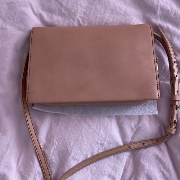 New Madewell Morgan Beige Leather Crossbody Bag - Picture 3 of 9